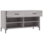 vidaXL Panca Porta Scarpe Grigio Sonoma 102x35x55 cm Legno Multistrato vidaXL Panca Porta Scarpe Grigio Sonoma 102x35x55 cm Legno Multistrato