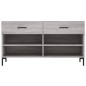 vidaXL Panca Porta Scarpe Grigio Sonoma 102x35x55 cm Legno Multistrato vidaXL Panca Porta Scarpe Grigio Sonoma 102x35x55 cm Legno Multistrato