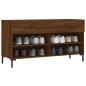 vidaXL Panca Porta Scarpe Rovere Marrone 102x35x55cm Legno Multistrato vidaXL Panca Porta Scarpe Rovere Marrone 102x35x55cm Legno Multistrato
