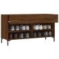 vidaXL Panca Porta Scarpe Rovere Marrone 102x35x55cm Legno Multistrato vidaXL Panca Porta Scarpe Rovere Marrone 102x35x55cm Legno Multistrato