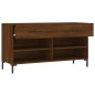 vidaXL Panca Porta Scarpe Rovere Marrone 102x35x55cm Legno Multistrato vidaXL Panca Porta Scarpe Rovere Marrone 102x35x55cm Legno Multistrato