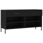 vidaXL Panca Porta Scarpe Nera 102x35x55 cm in Legno Multistrato vidaXL Panca Porta Scarpe Nera 102x35x55 cm in Legno Multistrato