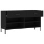 vidaXL Panca Porta Scarpe Nera 102x35x55 cm in Legno Multistrato vidaXL Panca Porta Scarpe Nera 102x35x55 cm in Legno Multistrato