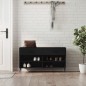 vidaXL Panca Porta Scarpe Nera 102x35x55 cm in Legno Multistrato vidaXL Panca Porta Scarpe Nera 102x35x55 cm in Legno Multistrato