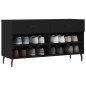 vidaXL Panca Porta Scarpe Nera 102x35x55 cm in Legno Multistrato vidaXL Panca Porta Scarpe Nera 102x35x55 cm in Legno Multistrato