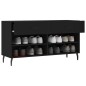 vidaXL Panca Porta Scarpe Nera 102x35x55 cm in Legno Multistrato vidaXL Panca Porta Scarpe Nera 102x35x55 cm in Legno Multistrato