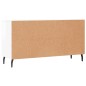 vidaXL Panca Porta Scarpe Bianco Lucido 102x35x55 cm Legno Multistrato