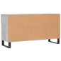 vidaXL Panca Porta Scarpe Grigio Cemento 102x35x55cm Legno Multistrato