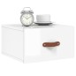 vidaXL Comodino a Muro Bianco Lucido 35x35x20 cm vidaXL Comodino a Muro Bianco Lucido 35x35x20 cm