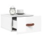 vidaXL Comodino a Muro Bianco Lucido 35x35x20 cm vidaXL Comodino a Muro Bianco Lucido 35x35x20 cm