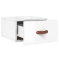 vidaXL Comodino a Muro Bianco Lucido 35x35x20 cm vidaXL Comodino a Muro Bianco Lucido 35x35x20 cm