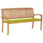 Panchina da Giardino Impilabile e Cuscino 159cm Teak Massello Panchina da Giardino Impilabile e Cuscino 159cm Teak Massello