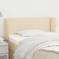 Testiera ad Orecchio Crema 103x23x78/88 cm in Tessuto Testiera ad Orecchio Crema 103x23x78/88 cm in Tessuto