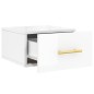 vidaXL Comodino a Muro Bianco Lucido 35x35x20 cm
