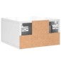 vidaXL Comodino a Muro Bianco Lucido 35x35x20 cm