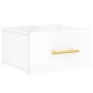 vidaXL Comodini a Muro 2 pz Bianco Lucido 35x35x20 cm vidaXL Comodini a Muro 2 pz Bianco Lucido 35x35x20 cm