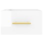 vidaXL Comodini a Muro 2 pz Bianco Lucido 35x35x20 cm vidaXL Comodini a Muro 2 pz Bianco Lucido 35x35x20 cm
