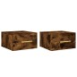 vidaXL Comodini a Muro 2 pz Rovere Fumo 35x35x20 cm vidaXL Comodini a Muro 2 pz Rovere Fumo 35x35x20 cm