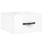 vidaXL Comodino a Muro Bianco Lucido 35x35x20 cm vidaXL Comodino a Muro Bianco Lucido 35x35x20 cm