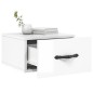 vidaXL Comodino a Muro Bianco Lucido 35x35x20 cm vidaXL Comodino a Muro Bianco Lucido 35x35x20 cm