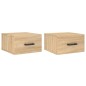 vidaXL Comodini a Muro 2 pz Rovere Sonoma 35x35x20 cm vidaXL Comodini a Muro 2 pz Rovere Sonoma 35x35x20 cm
