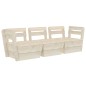Divano da Giardino a 3 Posti su Pallet Legno Abete Impregnato Divano da Giardino a 3 Posti su Pallet Legno Abete Impregnato