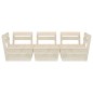 Divano da Giardino a 3 Posti su Pallet Legno Abete Impregnato Divano da Giardino a 3 Posti su Pallet Legno Abete Impregnato