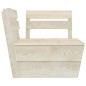 Divano da Giardino a 3 Posti su Pallet Legno Abete Impregnato Divano da Giardino a 3 Posti su Pallet Legno Abete Impregnato