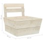 Divano da Giardino a 3 Posti su Pallet Legno Abete Impregnato Divano da Giardino a 3 Posti su Pallet Legno Abete Impregnato