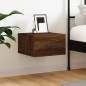 vidaXL Comodino a Muro Rovere Marrone 35x35x20 cm vidaXL Comodino a Muro Rovere Marrone 35x35x20 cm
