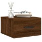 vidaXL Comodino a Muro Rovere Marrone 35x35x20 cm vidaXL Comodino a Muro Rovere Marrone 35x35x20 cm