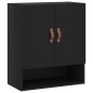 vidaXL Armadietto a Muro Nero 60x31x70 cm in Legno Multistrato vidaXL Armadietto a Muro Nero 60x31x70 cm in Legno Multistrato