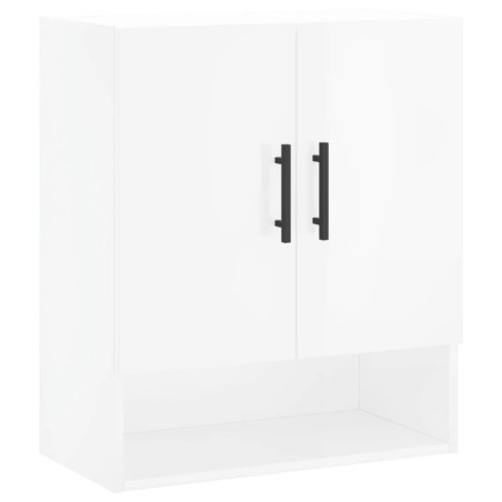 vidaXL Armadietto a Muro Bianco Lucido 60x31x70 cm Legno Multistrato