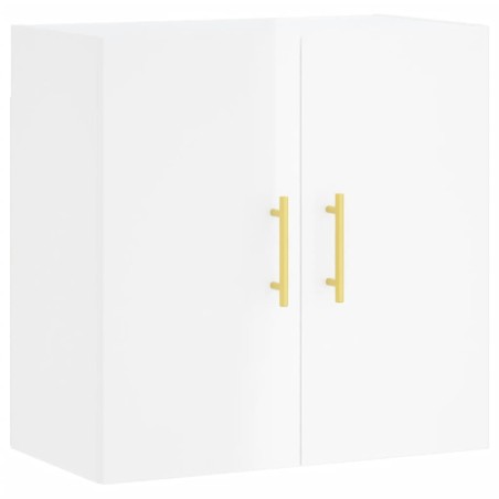 vidaXL Armadietto a Muro Bianco Lucido 60x31x60 cm Legno Multistrato