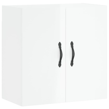 vidaXL Armadietto a Muro Bianco Lucido 60x31x60 cm Legno Multistrato
