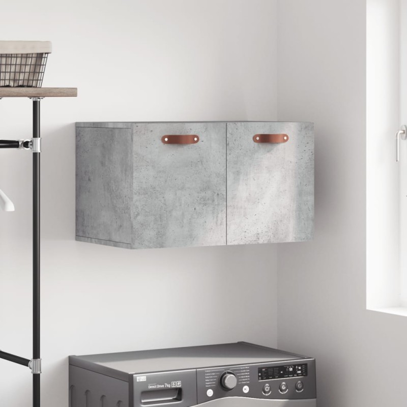 vidaXL Mobile a Parete Grigio Cemento 60x36,5x35 cm Legno Multistrato vidaXL Mobile a Parete Grigio Cemento 60x36,5x35 cm Legno Multistrato
