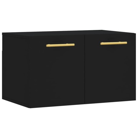 vidaXL Mobile a Parete Nero 60x36,5x35 cm in Legno Multistrato
