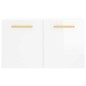 vidaXL Armadietto a Muro Bianco Lucido 60x36,5x35 cm Legno Multistrato vidaXL Armadietto a Muro Bianco Lucido 60x36,5x35 cm Legno Multistrato