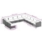 Set Divani da Giardino 11 pz con Cuscini in Polyrattan Marrone Set Divani da Giardino 11 pz con Cuscini in Polyrattan Marrone