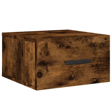 vidaXL Comodino a Muro Rovere Fumo 35x35x20 cm