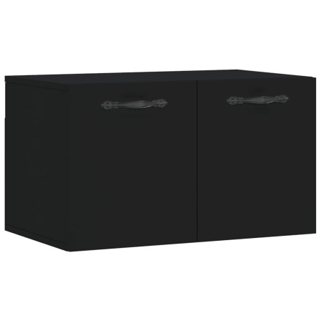 vidaXL Mobile a Parete Nero 60x36,5x35 cm in Legno Multistrato