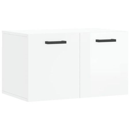 vidaXL Armadietto a Muro Bianco Lucido 60x36,5x35 cm Legno Multistrato