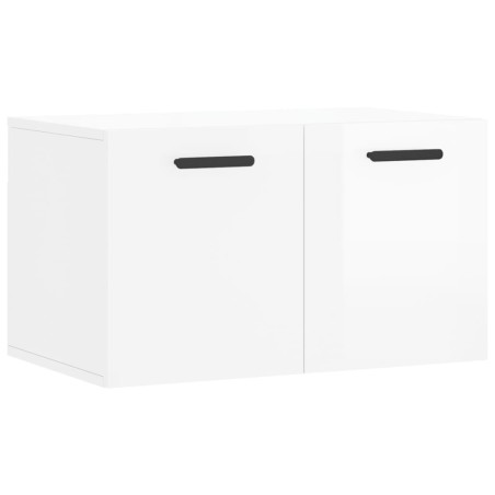 vidaXL Armadietto a Muro Bianco Lucido 60x36,5x35 cm Legno Multistrato