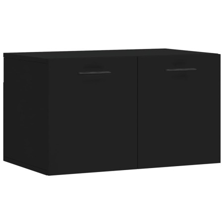 vidaXL Mobile a Parete Nero 60x36,5x35 cm in Legno Multistrato