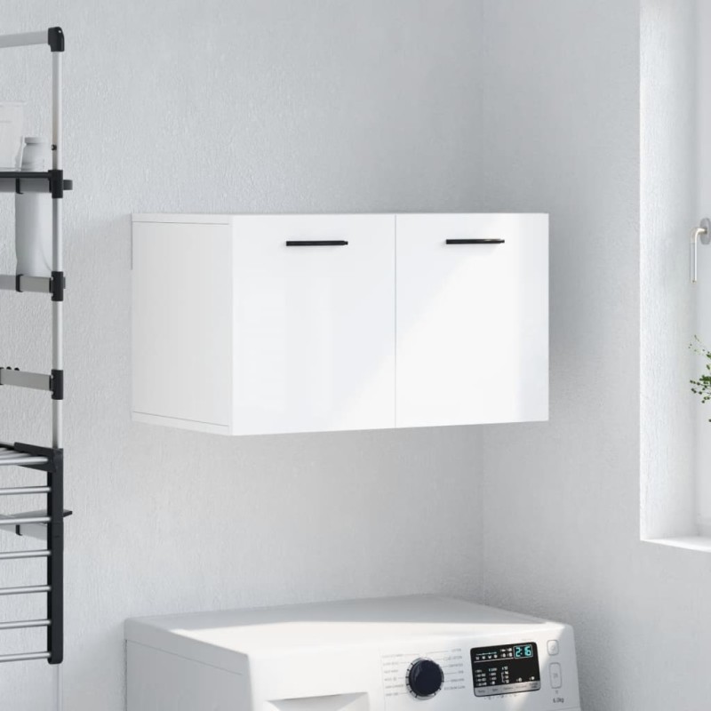vidaXL Armadietto a Muro Bianco Lucido 60x36,5x35 cm Legno Multistrato vidaXL Armadietto a Muro Bianco Lucido 60x36,5x35 cm Legno Multistrato
