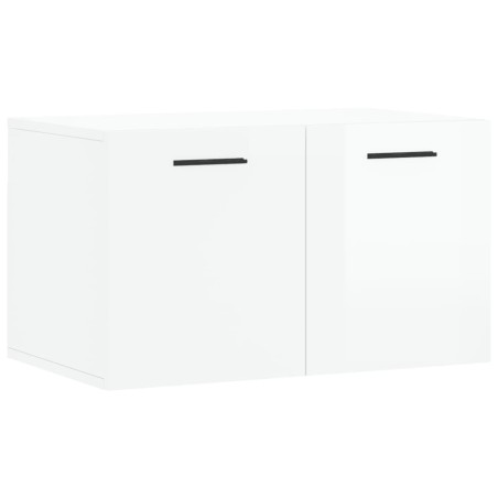 vidaXL Armadietto a Muro Bianco Lucido 60x36,5x35 cm Legno Multistrato