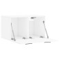 vidaXL Armadietto a Muro Bianco Lucido 60x36,5x35 cm Legno Multistrato vidaXL Armadietto a Muro Bianco Lucido 60x36,5x35 cm Legno Multistrato