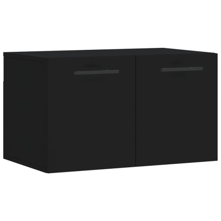 vidaXL Mobile a Parete Nero 60x36,5x35 cm in Legno Multistrato