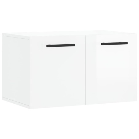 vidaXL Armadietto a Muro Bianco Lucido 60x36,5x35 cm Legno Multistrato