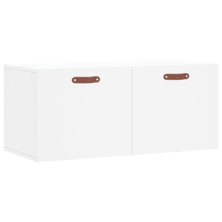 vidaXL Mobile a Parete Bianco 80x36,5x35 cm in Legno Multistrato